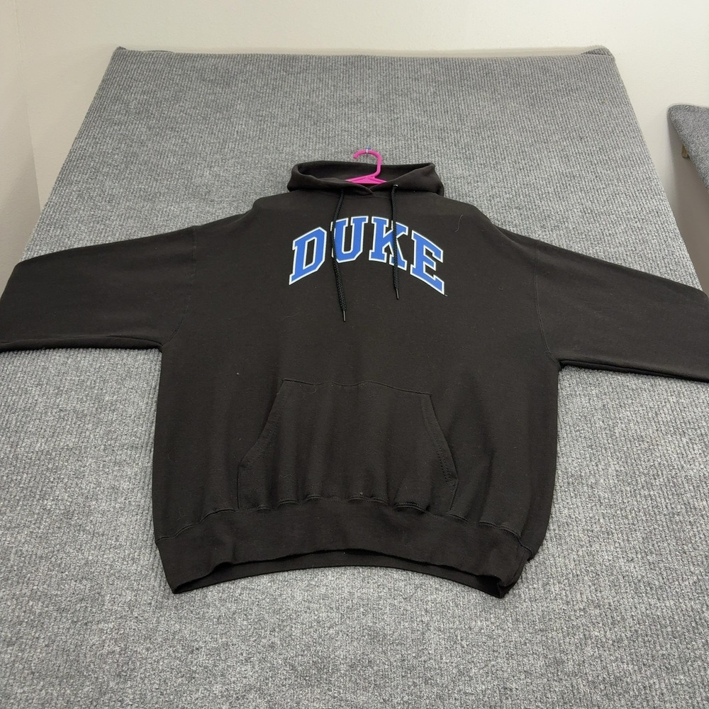Duke The Cotton Exchange Hoodie Mens XL Black Cotton Polyester Hooded Gorpcore